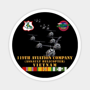 119th Aviation Company (Assault Helicopter) w SSI w VN SVC X 300 Magnet